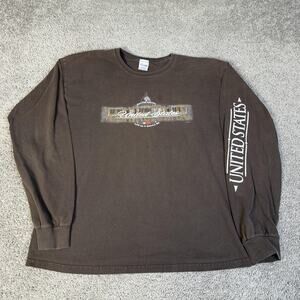 Perrin Shirt Mens XL Brown Washington DC United States Long Sleeve Graphic Tee